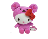 7&quot; SANRIO HELLO KITTY PINK HEART TEDDY BEAR STUFFED ANIMAL PLUSH TOY NEW... - $42.75
