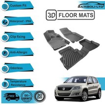 3D Molded Interior Car Floor Mat for Volkswagen Tiguan 2007-2014(Black) - $86.76