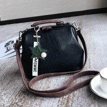 Women Bag Vintage Doctor Shoulder Bags 2022 PU Leather Handbags Crossbody Bags F - £30.25 GBP