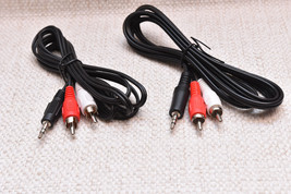 Lot of 2 RCA Audio Cable Male to AUX 3.5mm Jack Male 6ft each Fast Ship U.S.|RC5 - £7.98 GBP