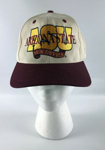 Arizona State Sun Devils Head Start Snapback Baseball Hat White Red Gold - $29.69
