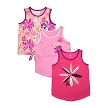 NEW Girls Justice Graphic Tank Tops 3 Count Set size M (10) pink floral ... - £13.98 GBP