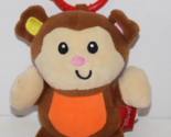 Playtex Baby Happy Monkey Teether 7&quot; Plush Hanging Link Stroller Rattle ... - $12.95