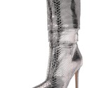 Nine West Women Stiletto Heel Slouch Booties Tasta3 Size US 9M Silver Pe... - £61.52 GBP