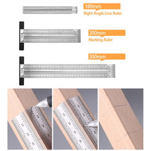 High-Precision Scale Ruler Woodworking Tool Right angle T-Type Hole Rule... - $18.77+