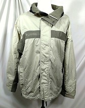 COLUMBIA Sportswear Co Mens Medium Coat Full Zip Olive Green Fleece Lined Jacket - £46.01 GBP
