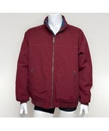 Lands End Squall Jacket Mens L Crimson Red Fleece Lined Nylon Water Resi... - €32,23 EUR