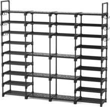 Rojasop Tall Shoe Rack For Closet 64-68 Pairs 9-Tier Heavy Duty Shoe Shelf Shoes - £55.09 GBP