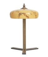 Art Deco Lamp Desk " Triple Stand " Brass Lamp Berlin Light - $397.30