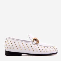The Jupiter Shoe White Spike Leather Bit Dress Loafer Limited Edition Women Shoe image 4