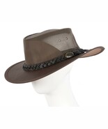 Real Australian Kangaroo Leather hat Made in Australia Crushable Water R... - $64.95