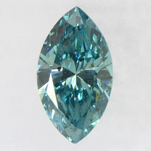 Marquise Shape Diamond Loose Fancy Blue Color SI2 Enhanced Polished 0.52 Carat - £538.71 GBP