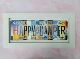 Happy Camper Hand Crafted License Plate Sign Unique Wall Decor Gift For Campers image 3