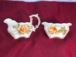 Hammersley Small Creamer And Sugar Roses Set Mint - £11.93 GBP