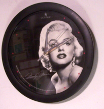 Vintage Marilyn Monroe Collectible Wall  Clock Black Frame Battery Inclu... - £23.34 GBP
