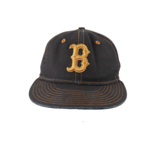 Vintage New Era Boston Red Sox Indigo Denim Distressed Fitted Hat Cap Size 7 - £23.49 GBP