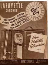 1949 Lafayette-Concord Radio Best Buy Supplement 90 Original NY Catalog ... - £3.94 GBP