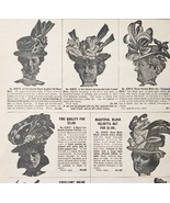 1900 Womens Feather Hats Advertisement Victorian Sears Roebuck 5.25 x 7&quot; - $19.99