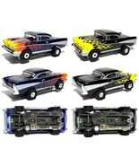 2pc T-Jet Thunderjet-Like Ultra G1957 Chevy Bel Air Flamed 2dr Coupe Fas... - $1,192.18 MXN