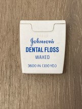 Vintage Open Johnson &amp; Johnson Dental Floss Waxed 100 yd 80%+ Remain - £7.99 GBP