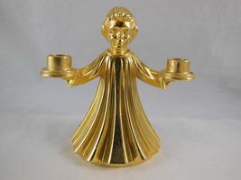 International Silver 24K Gold Electroplate Angel Candle Holder 3.125&quot; - £9.45 GBP