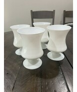 Old Morgantown Glass Solid White Patriot Goblet Glass Set Of 4 West Virg... - $2,733.33 MXN