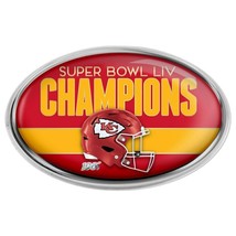 Kansas City Chiefs Auto Emblem Heavy Metal Super Bowl Liv Champions Win Craft - £15.70 GBP