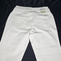 Eddie Bauer Curvy Denim Trouser Jeans Pants Womens 4P Petite White Flare Stretch - £17.06 GBP