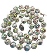 Early Export Cloisonne Porcelain Bead Necklace 30” Long 127 Grams - €154,40 EUR