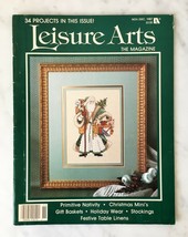 Leisure Arts The Magazine Nov/Dec 1987 Christmas Cross Stitch Knit Crochet Craft - $9.45