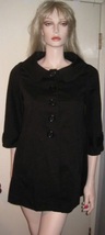 Vintage Women&#39;s Ladies Fashion Brand Xxi Black Coat Sz Medium - £23.43 GBP