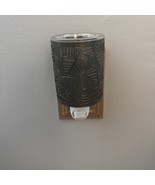 Scentsy ASPEN Mini Wax Warmer Metal Leaves &amp; Glass Fall/Autumn Night Lite - $282.54 MXN