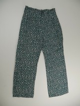 Faith &amp; Asher Green Floral Pants Light Rayon Baggy Womens Medium - £17.57 GBP