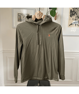 Polo Ralph Lauren Olive Green Tshirt Weight Hoodie Logo S - $31.74 CAD