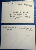 Hubert Humphrey Free Frank US Senate Envelopes Only 1 Sample 1 Used DC Minnesota - £6.38 GBP