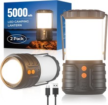 2 Pack Camping Lantern,Led Camping Lanterns,5000mAh Rechargeable Battery  - $47.57