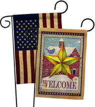 Welcome Winter Farm - Impressions Decorative USA Vintage - Applique Garden Flags - £24.75 GBP