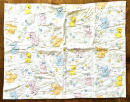 Baby Crib Throw Vintage Animal Print Lightweight Cotton Fabric Quilt 43&quot;... - £13.14 GBP