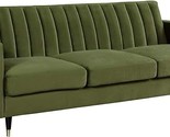 Lola Collection Modern | Contemporary Velvet Upholstered Sofa With Gold ... - $2,004.99
