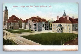 Womens College and First Church Baltimore Maryland MD UNP  DB Postcard D16 - £2.28 GBP