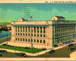 United States Post Office Building Columbus Ohio OH Linen Postcard B8 - $2.92