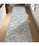 jinchan Hallway Runner Rug 2x8ft Vintage Floral Non-Slip Taupe - $33.07 CAD