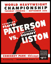 Floyd Patterson Vs Sonny Liston 8X10 Photo Boxing Poster Picture Comiskey Park - £3.91 GBP