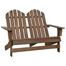 2-Seater Garden Adirondack Chair Solid Fir Wood Brown - £70.19 GBP