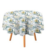 Floral Flowers Leaf Tablecloth Round Kitchen Dining for Table Cover Deco... - $21.93 CAD+