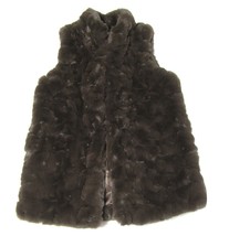 NWT Rachel Zoe Brown Soft Faux Fur Vest Size Medium Women&#39;s Hook &amp; Eye M - £31.10 GBP