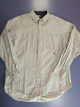 Tommy Hilfiger Vintage 90s Mens Sz L  Blue White Striped Button Down Shirt - £14.90 GBP