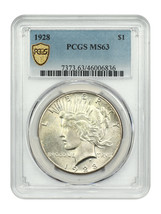 1928 $1 PCGS MS63 - $891.19