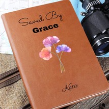 Personalized Prayer Journal - Floral Christian Faith Gift  vegan leather... - £38.67 GBP