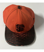 SF Giants Baseball Cap Hat Medium Genuine Merchandise ORANGE Black Faux ... - £12.74 GBP